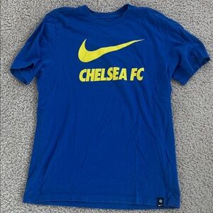 Nike Chelsea FC Blue and Yellow Tee size Medium